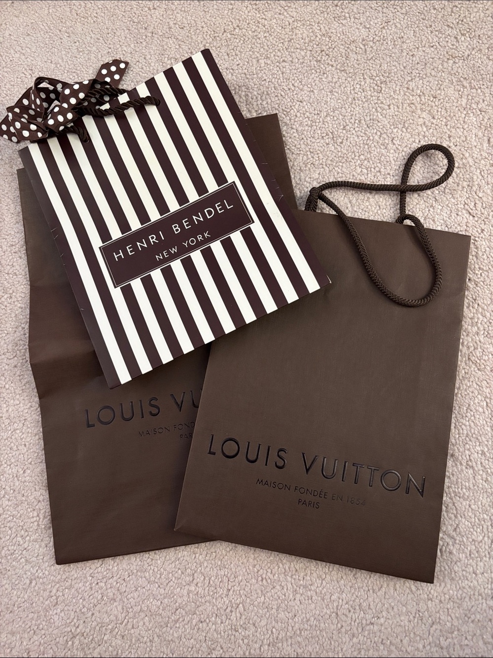 Henri Bendel and Louis Vuitton Gift Bags